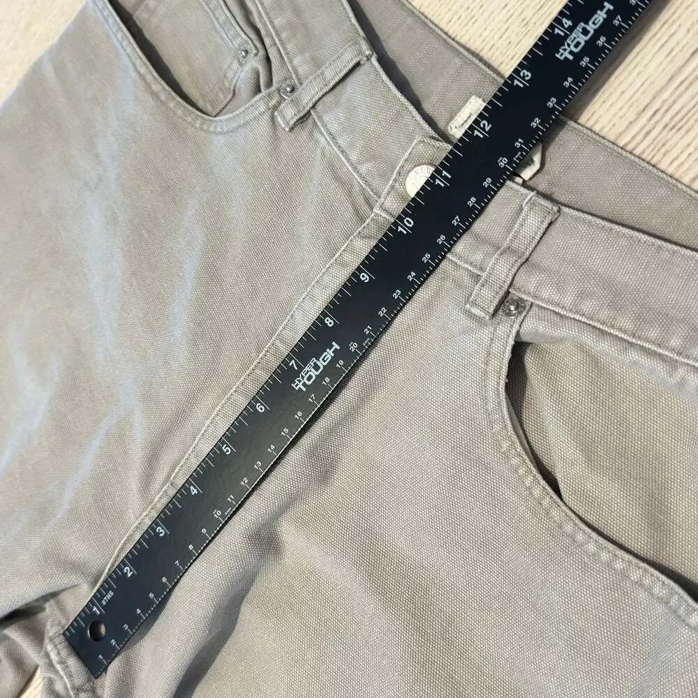 JCrew Oarsman Utility Wide Leg Pants Mens 33x34 Cotton Five Pocket Stone Taupe